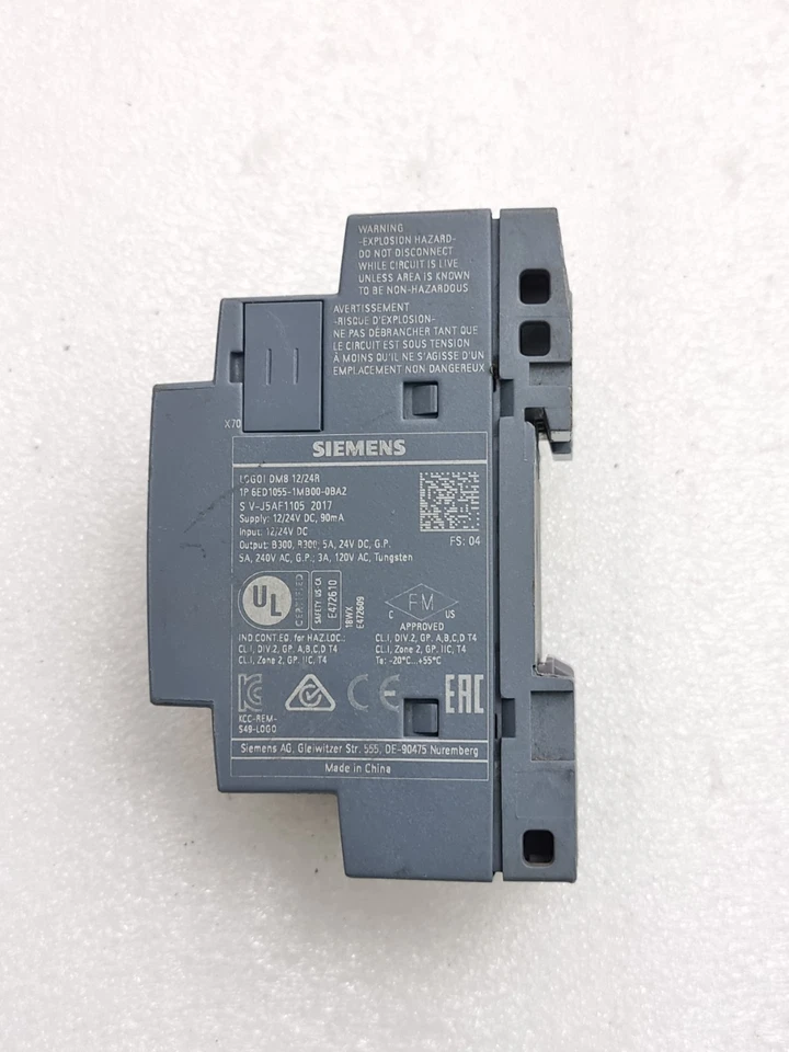 SIEMENS 6ED1055-1MB00-0BA2 DM8 12/24R DC 12/24V LOGO EXPANSION MODULE FREE SHIP